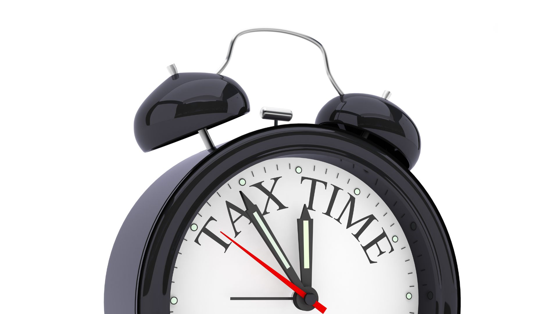 Alarm clock representing tax deadline monitoring
