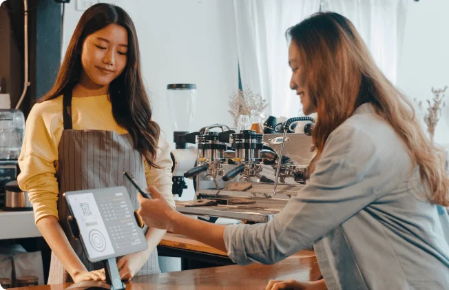 Tablet POS system showing no hardware restrictions